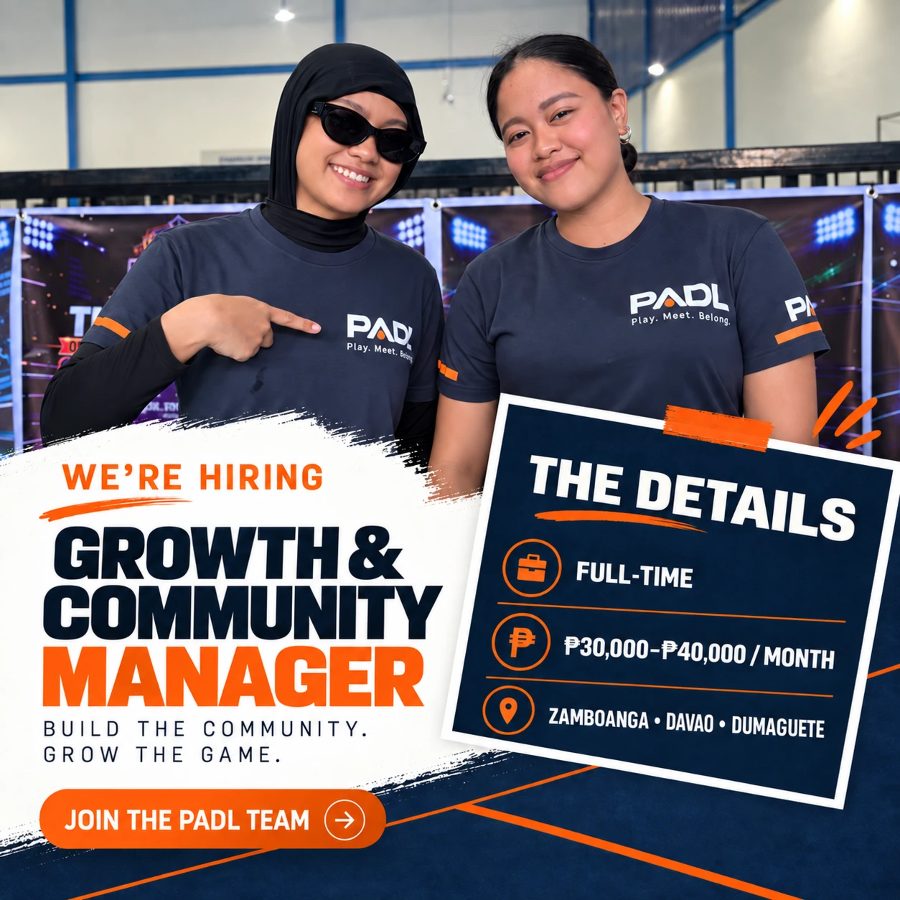 We're hiring: Growth & Community Manager. Full-time, ₱30,000–₱40,000 per month, Zamboanga, Davao, Dumaguete.